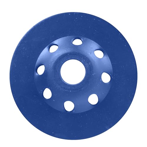 HERZO Diamond Concrete Grinding Wheel 4 1/2 inch,Angle Grinder Segment Wheels Cup for Polishing and Cleaning Stone Concrete Surface, Cement, Marble, Rock, Granite, and Thinset Removing 115mm - style: 115mm Blue