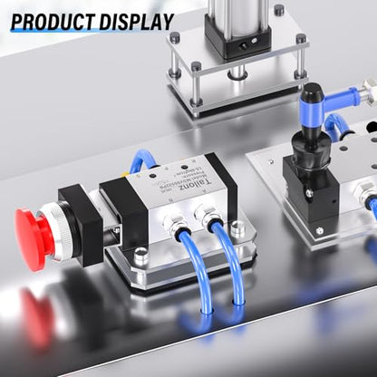 TAILONZ PNEUMATIC 1/4”NPT Automatic reset type Push Button 5 Way 2 Position Pneumatic Control Mechanical Valve - size: 5 Way 2 Position