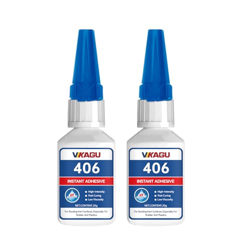 406 Super Glue Instant Adhesive Clear 20g Suitable for Plastics and Rubbers 2 Pack - size: 406, style: 2 Pack