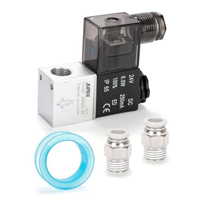 1/4" NPT Solenoid Valve 2V025-08, 2-Way Normally Closed, DC 24V, DIN - size: NPT1/4″/DC24/Junction on Box, style: 2-Way Solenoid Valve