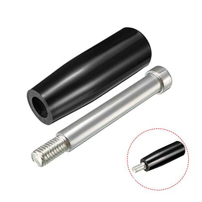uxcell Revolving Handwheel Machinery Black Handle M8 Male Threaded Stem for Milling Machine Lathe - size: M8(1Pack)