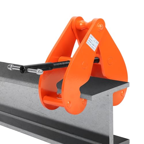 Nisorpa 11000lbs/5 Ton Heavy Duty Vertical Beam Clamp, 3.14-12.59 Inch Adjustable Opening Range, Working Load Capacity I Beam Lifting Clamp for Rigging Steel Beam Clamp Tool