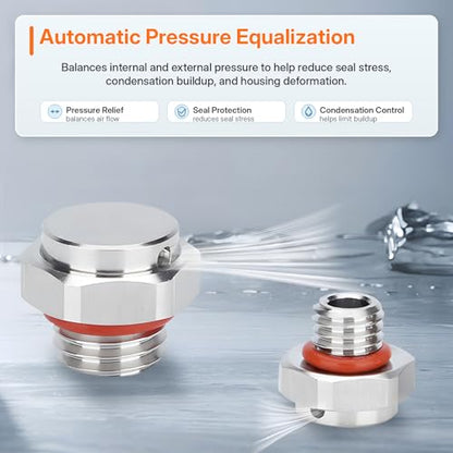 1/4 NPT Stainless Steel Waterproof Breather Valve – Pressure Relief & Ventilation for Hydraulic/Pneumatic Systems, Industrial Enclosures | Dustproof, Rustproof - size: 1/4" NPT Male