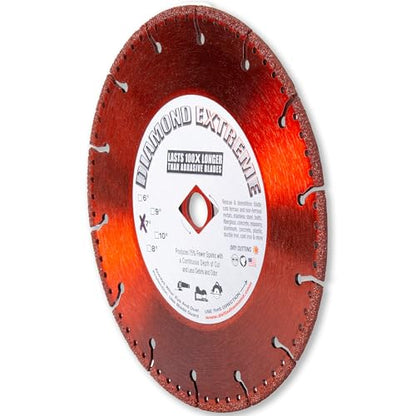 Diamond Extreme 7 Inch Metal Cutting Diamond Blade, Heavy-Duty Vacuum-Brazed Cut Off Wheel, DM-7/8-5/8" Arbor for Rebar, Steel, Stainless Steel, Angle Iron & Sheet Metal (7") - size: 7 Inch
