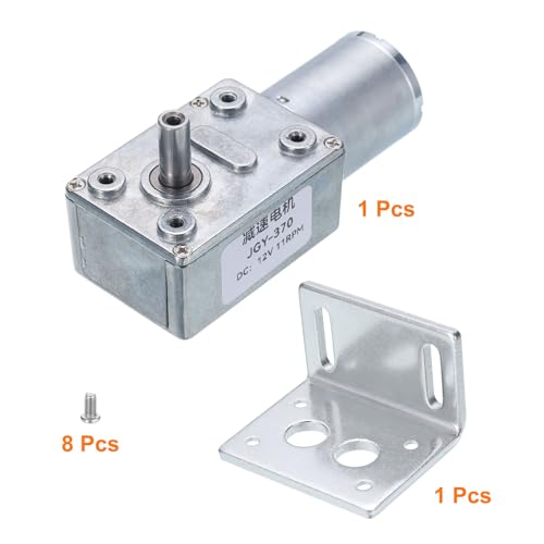 MECCANIXITY DC 12V High Torque Turbine Worm Geared Motor with 6mm Shaft 11RPM Geared Motor Gear Box Reduction Motor for Boat, Car, Fan, Home Appliance - style: 11 RPM