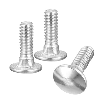 uxcell 1/4-20x3/4 Carriage Bolt, 10pcs Round Head Square Neck Screws, 304 Stainless Steel, Fully Threaded, Silver - size: 1/4-20x3/4"