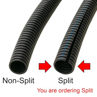 Electriduct 2" Flame Retardant Polypropylene Split Wire Loom - 25 Feet - size: 2 Inch