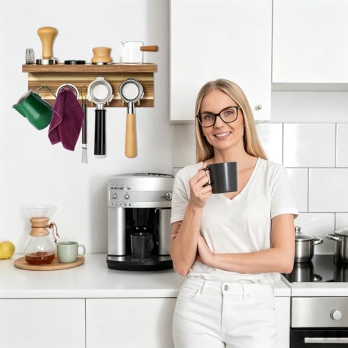 Espresso Accessories Wall Mounted Organizer Station
