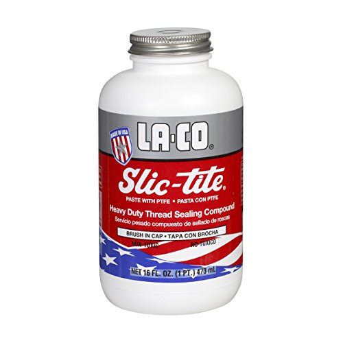 La-Co 42029 Slic-Tite Premium Thread Sealant Paste with PTFE, -50 to 500 Degree F Temperature, 1 pint Brush-N-Cap Jar - size: 1 pt B-N-C