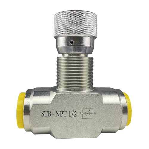 Hydraulic Flow Control Needle Valve 1/2 Inch Throttle Check Valve NPT 5800PSI Two Way For Hydraulic Oil Gas - size: 1/2 inch