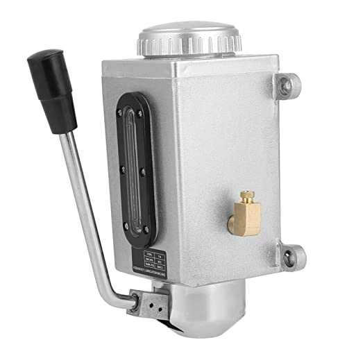 Metal Lubricating Oil Pump, Hand Lubrication 500CC CNC with Double Outlet Port for Punching, Lathe, Cutting, Milling Machines