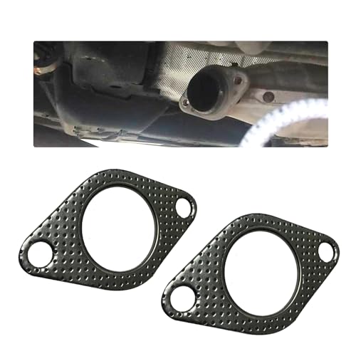 2 PCS Car Exhaust Gasket,1.73 Inch Reinforced High Temperature Gasket Exhaust Flange Gasket Car Accessories,Catalytic Converter Gasket,Exhaust Flange Gasket for Most Trucks Cars - size: 1.73 In