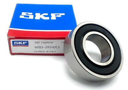 SKF 6003 2RSH C3 DEEP Groove Ball Bearing, Rubber Sealed 2RS 17X35X10 MM