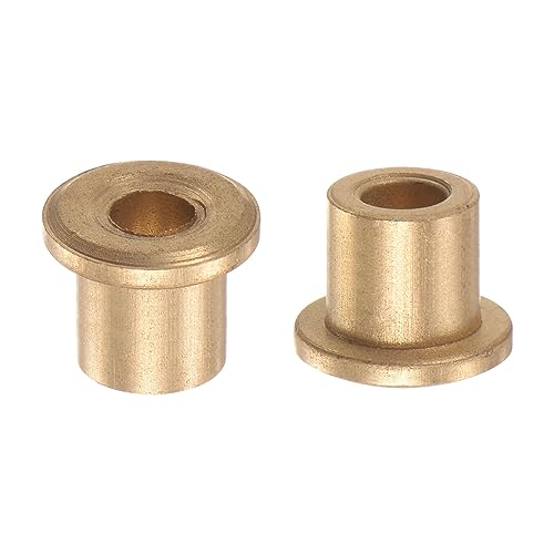 HARFINGTON 2pcs Flange Bearing Sleeve 5mm Bore 9mm OD 10mm Length 2mm Flange Thickness Bronze Bushing Self Lubricating Bushings Sleeve for Industrial Equipment - size: 5mm x 9mm x 10mm