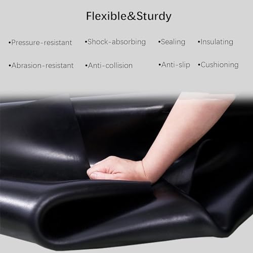 HooTown Solid Rubber Sheets Strips, No Adhesive Neoprene Rubber Rolls Seal - size: 12” Wide x 24” Long, style: 1/16" Thick