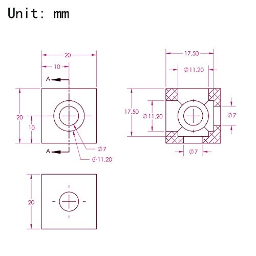 8PCS Silver Corner Bracket Cube (20x20x20mm) for 6mm Slot Aluminum Extrusion Profile 2020 Series (Cube Corner-Silver-8PCS) - style: Cube Corner-Silver-8PCS
