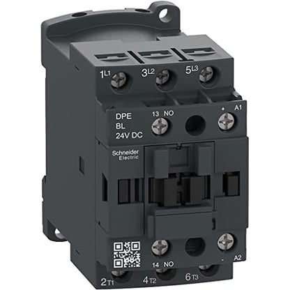 Schneider Electric DPE09BL Easy TeSys IEC Contactor 24VDC Coil | HVAC and AC Contactor, Compressors, Pumps & More with Screw Clamp Terminals, 1/3HP 115V-1Ph, 1HP 230V-1Ph, 2HP 200-230V, 3HP 460V - size: 3HP 460V