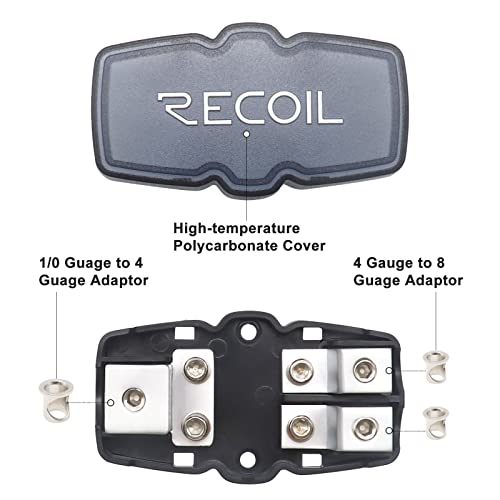 Recoil MFH12 2 Way Mini-ANL Fused Distribution Block Maximum Power Transfer - style: 2-Way Fuse Block, 1 Input & 2 Outputs