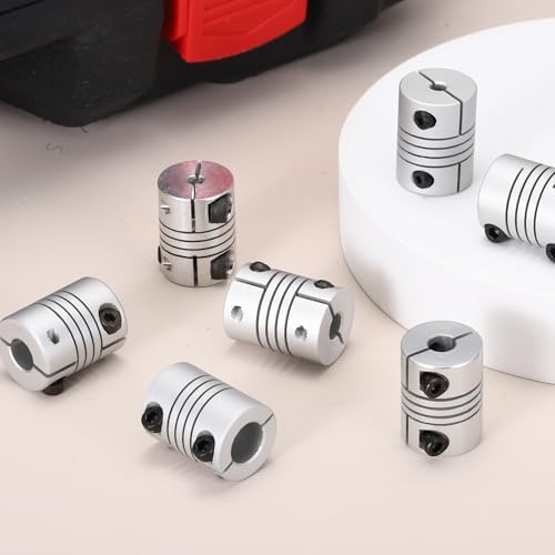 MECCANIXITY 2 Pcs 6 to 8mm Flexible Shaft Coupling 20mm L 15mm Dia - size: 6 to 8mm