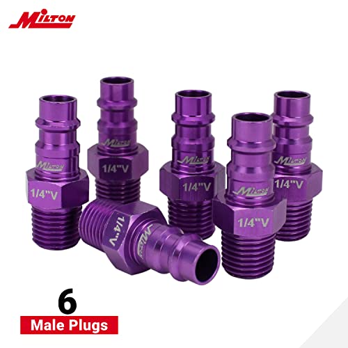 Milton S-314VKIT Kit, 14pc Hi-Flo V style 1/4", Purple - size: 14 count