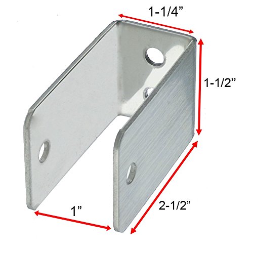 Harris Hardware 11929 Extra Long U Bracket Stamped Stainless Steel 1-Inch Panel Thickness 2-1/2-Inch Bracket Stamped Stainless Steel Height 1-1/4-Inch Base Length 1-1/2-Inch Base Width, - color: U Bracket-Extra Long, size: 1 in. Panel Thickness