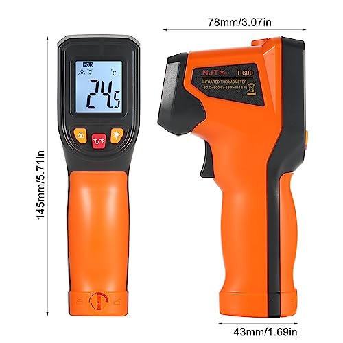 Thermometer Infrared Thermometer Non-Contact Digital Gun -50°C~600°C (-58°F~1112°F) IR Thermometer for Industrial, Kitchen Cooking, Automotive, Not for Human Body Temp