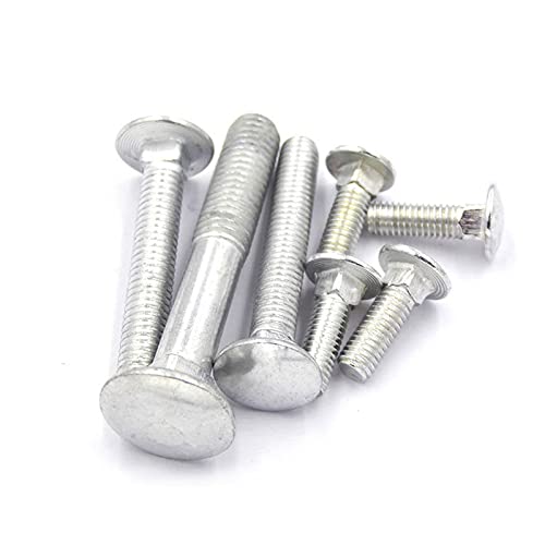 50 Pcs Carriage Bolts, Coach Bolts,Neck Carriage Bolt, Round Head, Square Neck, Zinc Plated （M4-0.7x10mm） - size: M4-0.7x10mm（50Pcs）
