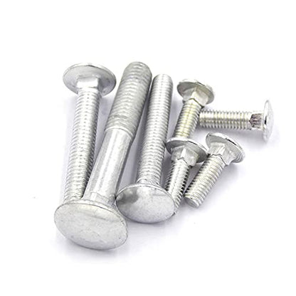 50 Pcs Carriage Bolts, Coach Bolts,Neck Carriage Bolt, Round Head, Square Neck, Zinc Plated （M5-0.8x20mm） - size: M5-0.8x20mm（50Pcs）