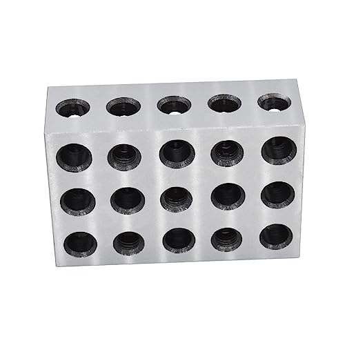 1-2-3 Machinist Blocks 23 Holes Matched Pair (1x2x3) Ultra Precision Machinist Set Up Blocks 0.0002In 123 Jig Replacement for Milling Machine (2-Pack)