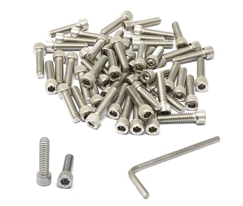 iexcell 50 Pcs 1/4-20 x 1 Stainless Steel 304 Hex Socket Head Cap Screws Bolts Kit - size: 1/4-20 x 1" ( Fully Threaded )