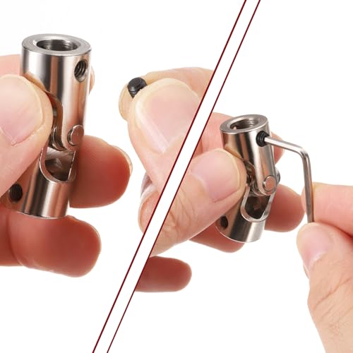 MECCANIXITY Steering Universal Joint Shaft Coupling 5mm to 5mm ID 6Pcs - size: 5mm to 5mm ID