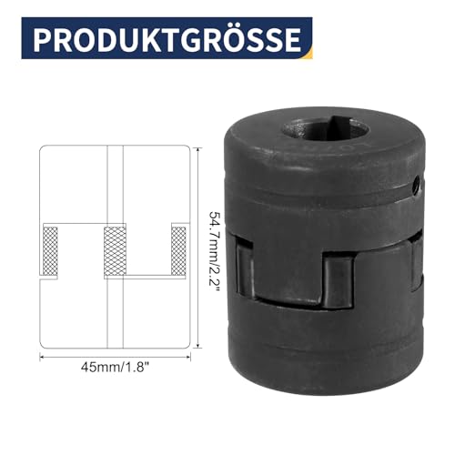 uxcell 3/4" to 3/4" L075 Flexible 3-Piece L-Jaw Coupling Coupler Set & Buna-N NBR Rubber Spider for Log Splitter Hybrid Equipment - size: 3/4" to 3/4"
