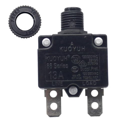 Genuine KUOYUH 13A 88 Series Circuit Breaker 125/250VAC 50/60Hz Push-to-Reset (13A) - style: 13A