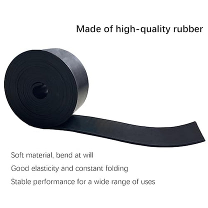 Solid Rubber Strip Roll 1/8 (.125)" Thick X 2" Wide X 10'Long - size: 2"X10'X1/8, style: No Adhesive