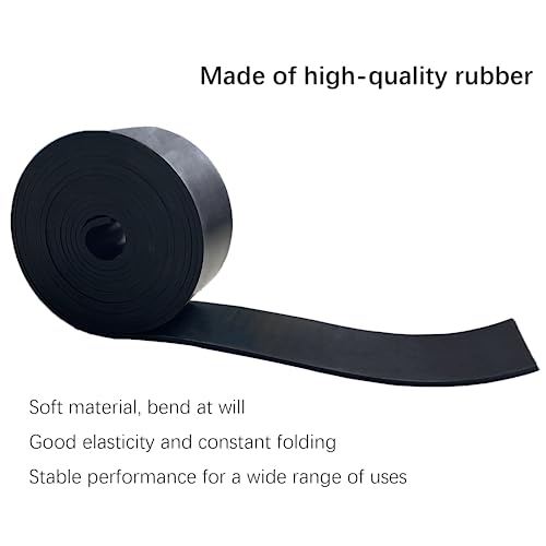 Solid Rubber Strip Roll 1/8 (.125)" Thick X 2" Wide X 10'Long - size: 2"X10'X1/8, style: No Adhesive