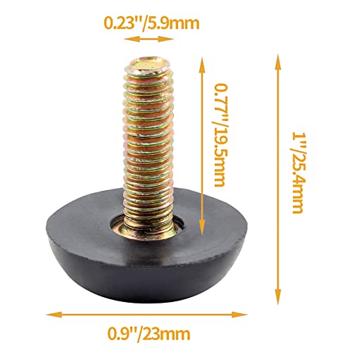 M6 Furniture Levelers Table Leg Levelers, 8 Pcs Adjuster Mini Feet - size: M6