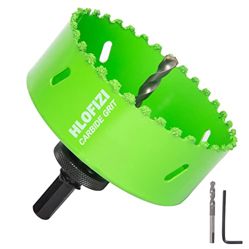 4-3/8 Inch Carbide Grit Hole Saw for 4 Inch Recessed Lights, Cutting Through Stucco, Ceiling Old Plaster, Drywall, Cement Board with 1-1/2" Depth, Up to 3X Longer Life - size: 4-3/8"