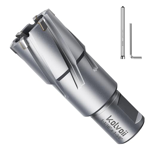 Kolvoii TCT Annular Cutter 1‑1/16" Diameter x 1‑3/8" Depth, Mag Drill Bit - size: 1-1/16" x 1-3/8"