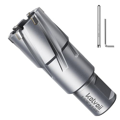 Kolvoii TCT Annular Cutter 1‑1/16" Diameter x 1‑3/8" Depth, Mag Drill Bit - size: 1-1/16" x 1-3/8"