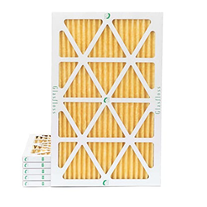 Glasfloss ZL 12x24x1 MERV 11 AC Furnace Pleated Air Filters. Box of 6 - size: 12x24x1 | 1" Filters | 6 Pack