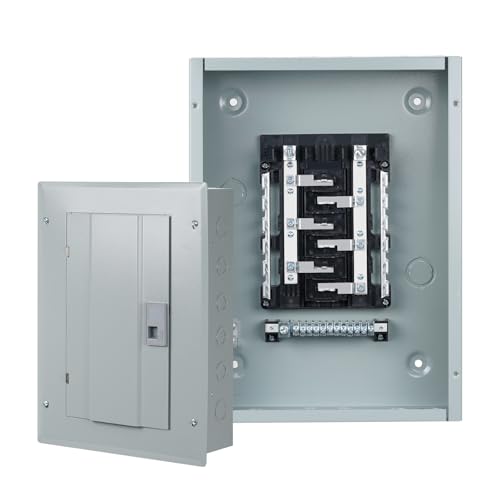 THQL Circuit Breaker Panels, 12-Space, 125A Circuit Breaker Distribution Box, 120V/240V Circuit Breaker Electrical Enclosure,Indoor Main Lug Load Center - style: 12 SPACE