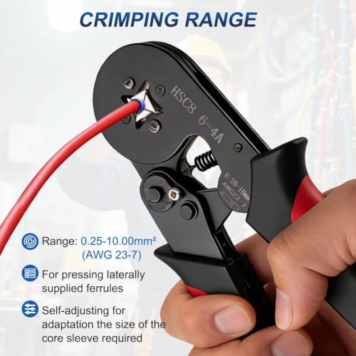 Wire Ferrules Crimping Tool Kit, 1800PCS&Ferrule Crimper Plier for AWG 23-7