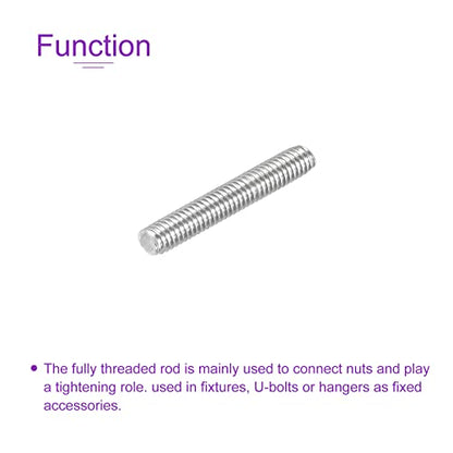 DMiotech 20 Pack M4 x 25mm Fully Threaded Rod 304 Stainless Steel Right Hand Threads Rod Bar Studs Clamps and U-Bolts - size: M4 x 25mm