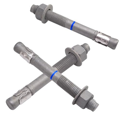 1" x 9" Concrete Anchors (5 Pack) 1 inch Wedge Anchors Bolts Hot Dip Galvanized - size: 1"x9" (5 PCS)