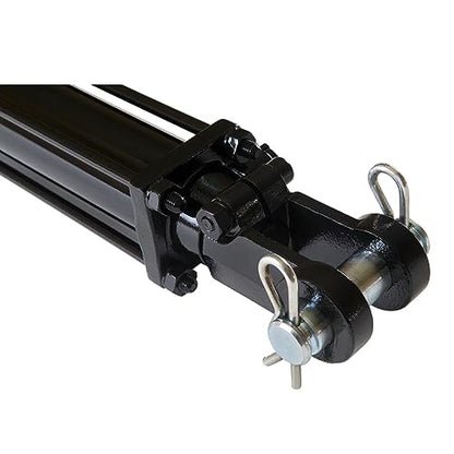 Double Acting Hydraulic Cylinder - AG Tie-Rod Hydraulic Cylinder 2500 PSI Agriculture Standard 2.5" bore 18" Stroke (2.5x18) - size: 18" Stroke, style: 2.5" Bore