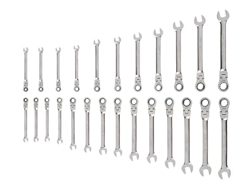 TEKTON Flex Head Ratcheting Combination Wrench Set, 25-Piece | WRC95004 - size: 25-Piece (1/4-3/4 in.), style: No Storage
