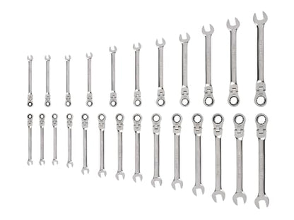 TEKTON Flex Head Ratcheting Combination Wrench Set, 25-Piece | WRC95004 - size: 25-Piece (1/4-3/4 in.), style: No Storage