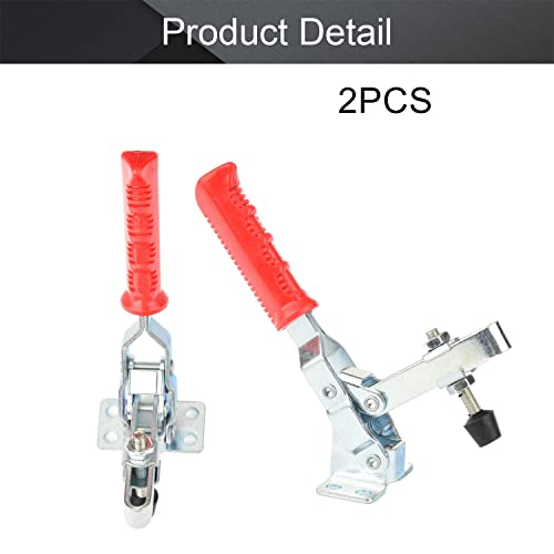Utoolmart Hand Tool Vertical Toggle Clamp GH-11412 Quick Release Clamp 200kg Holding Capacity 2 Pcs - size: GH-11412 2pcs