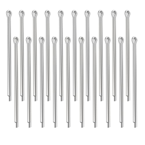 20Pcs Cotter Pin Assortment Kit, Zinc Plated Hairpins, M4x80mm - size: M4x80mm