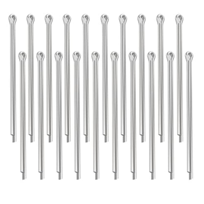 20Pcs Cotter Pin Assortment Kit, Zinc Plated Hairpins, M4x80mm - size: M4x80mm
